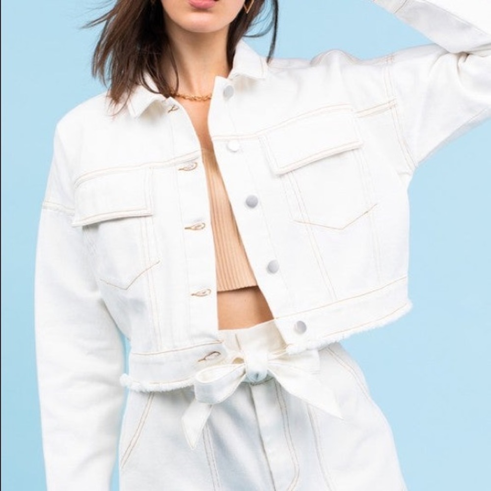 White denim jacket